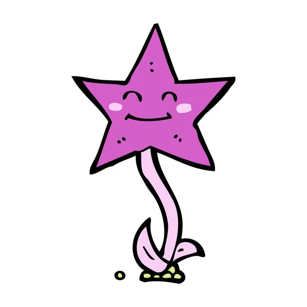 Dessin animé étoile fleur — Image vectorielle