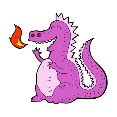 çizgi film ateş püskürten ejderha