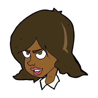 karikatür rahatsız kadın