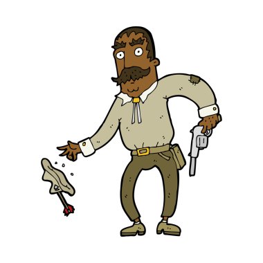 Vahşi batı kovboyu çizgi filmi.