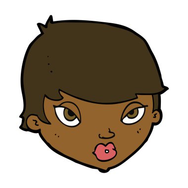 karikatür unimpressed kadın