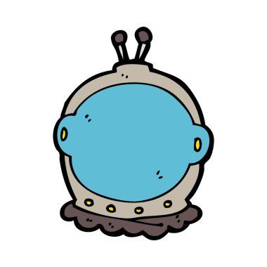 karikatür astronot kask