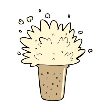 karikatür köpüklü bira