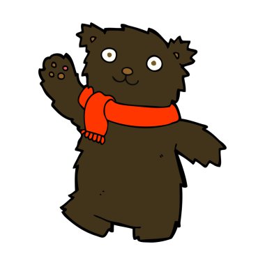 çizgi film oyuncak ayı giyim eşarp