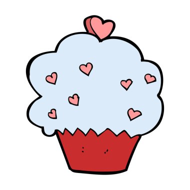 karikatür cupcake
