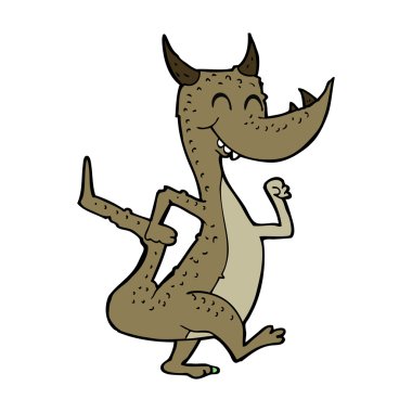 karikatür mutlu dragon