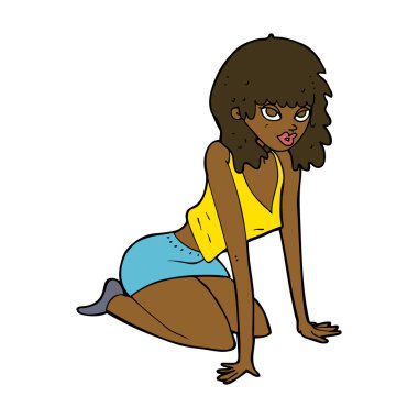 çizgi film kadın seksi poz