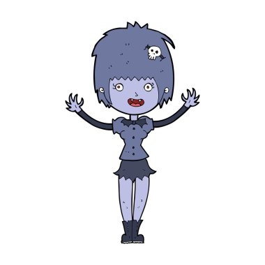 karikatür vampir kız