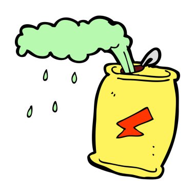 karikatür gazoz kutusu.