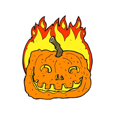 Kabak yanan karikatür