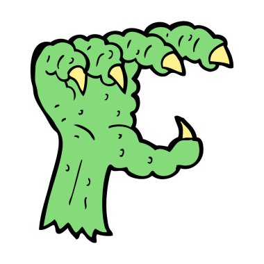 karikatür canavar pençe