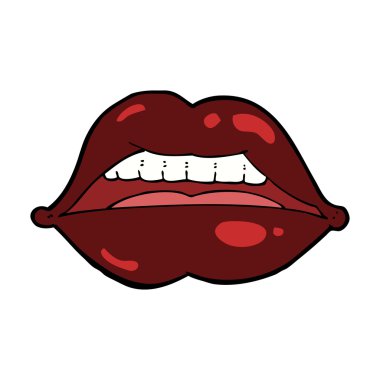 seksi cadılar bayramı dudakları sembolü.