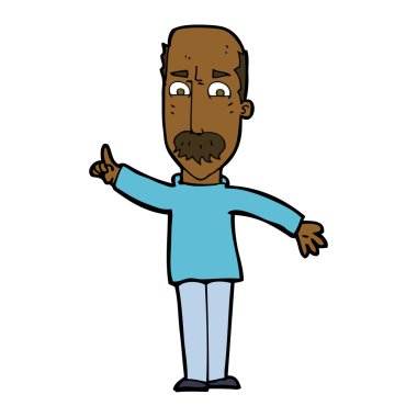 çizgi adam sert uyarı veren