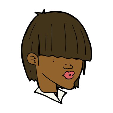 karikatür moda saç kesimi 