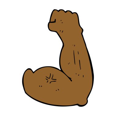 Güçlü kol karikatür esneme