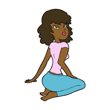 çizgi film güzel kadın