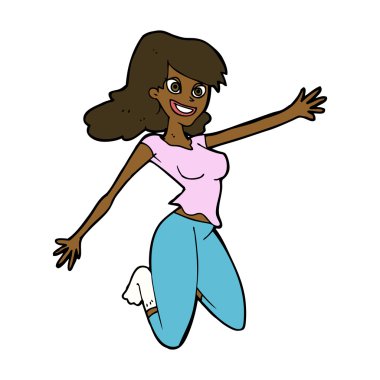 çizgi atlama kadın