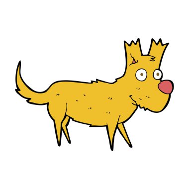 Çizgi film sevimli küçük köpek.