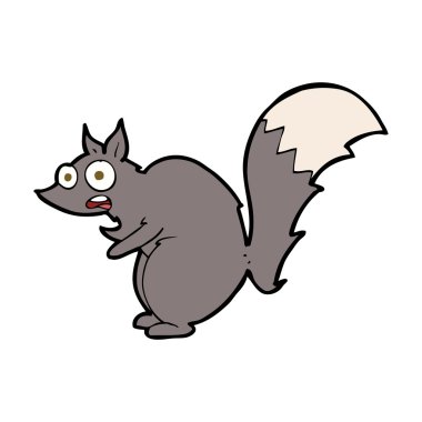 komik ürküyor sincap karikatür