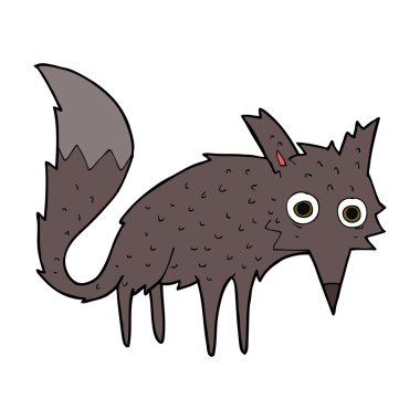 Komik çizgi film küçük kurt.