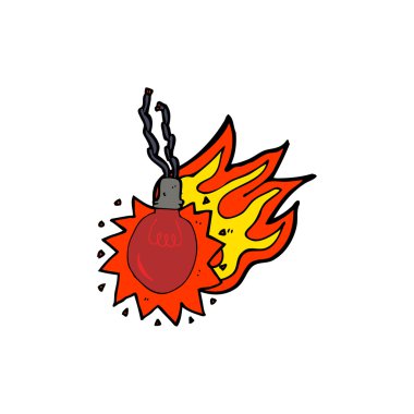 çizgi film kırmızı sıcak ampul