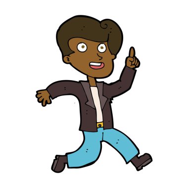 Harika bir fikri olan çizgi film adamı.