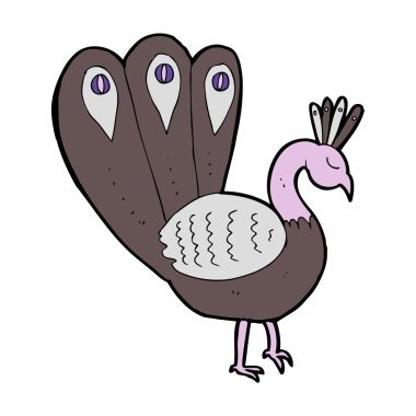 karikatür tavuskuşu