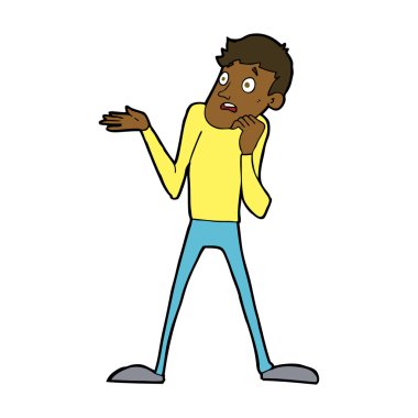 karikatür gergin adam