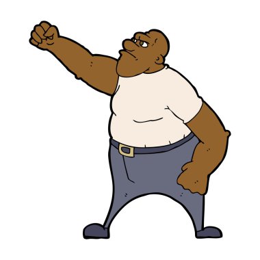 karikatür kızgın adam