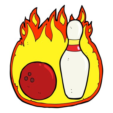 Ateşli 10 toplu bovling sembolü