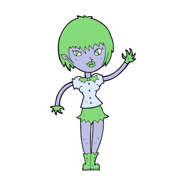 karikatür vampir kız