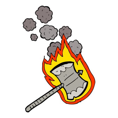 çizgi film yanan balta