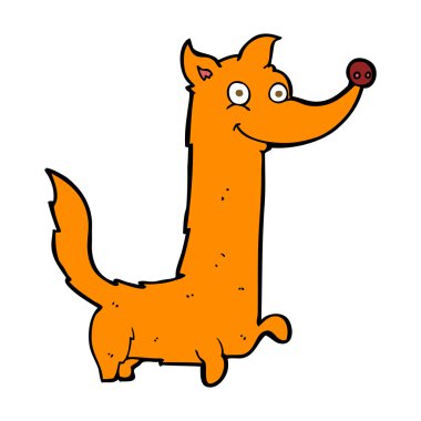 Çizgi film mutlu köpek.