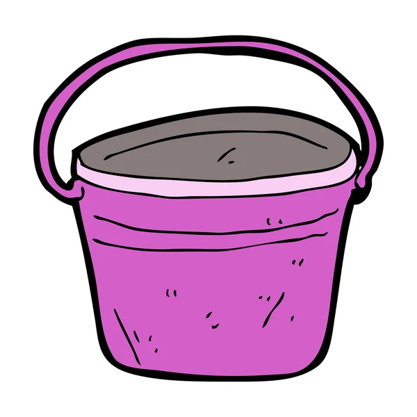 Cartoon metal bucket — Stock Vector