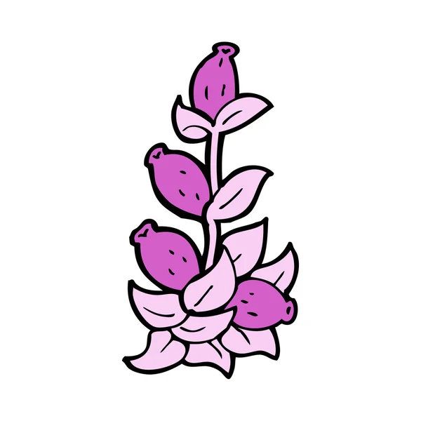 Flores de dibujos animados — Vector de stock