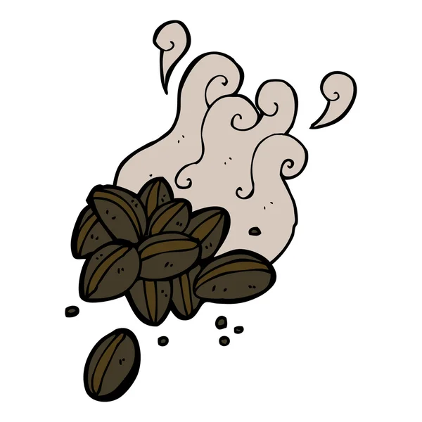 Grains de café dessin animé — Image vectorielle