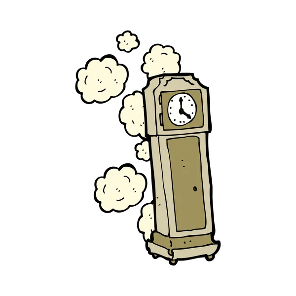 Dessin animé vieille horloge grand-père — Image vectorielle
