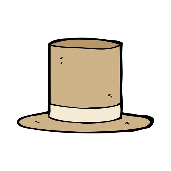 Dibujos animados viejo sombrero de copa — Vector de stock