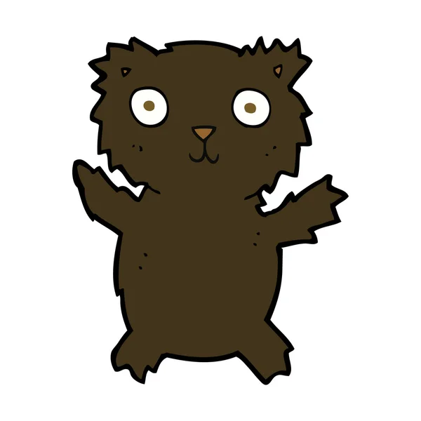 Dibujos animados oso negro — Vector de stock