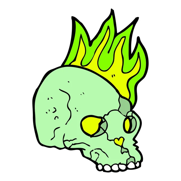 Calavera espeluznante de dibujos animados — Vector de stock