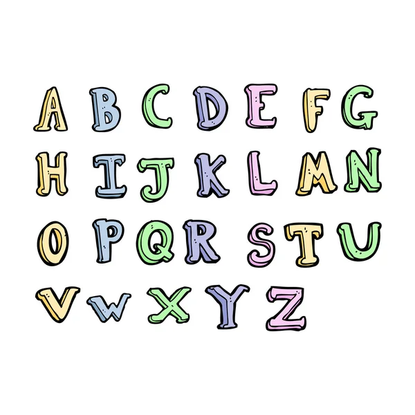 Alphabet de bande dessinée — Image vectorielle