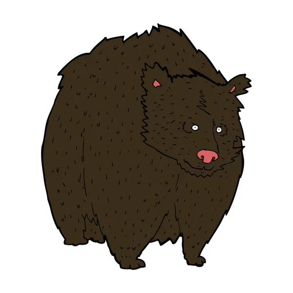 Huge black bear cartoon — Stock Vector
