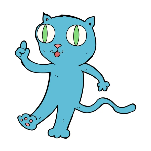 Gato de dibujos animados con idea — Vector de stock