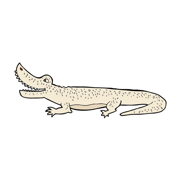 Crocodilo feliz dos desenhos animados — Vetor de Stock