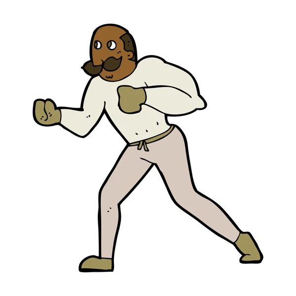 Cartoon Retro Boxer Mann — Stockvektor
