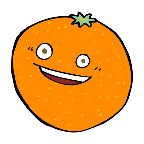 Dibujos animados feliz naranja — Vector de stock
