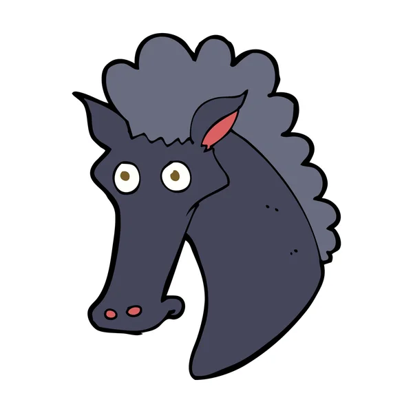 Cartone animato testa di cavallo — Vettoriale Stock