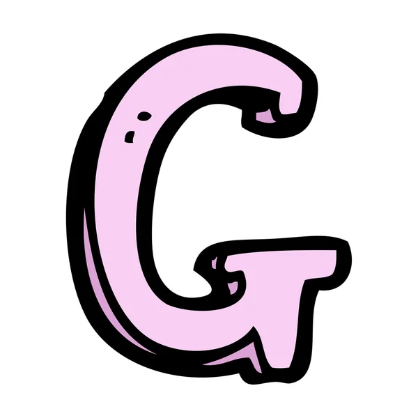 Lettre de dessin animé g — Image vectorielle