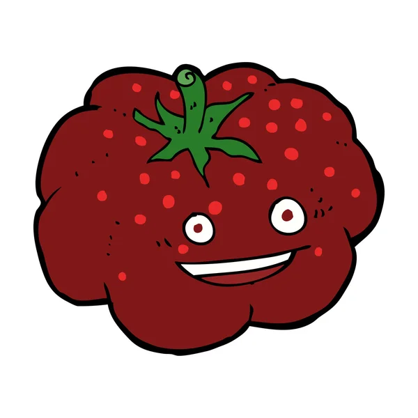 Dibujos animados tomate feliz — Vector de stock
