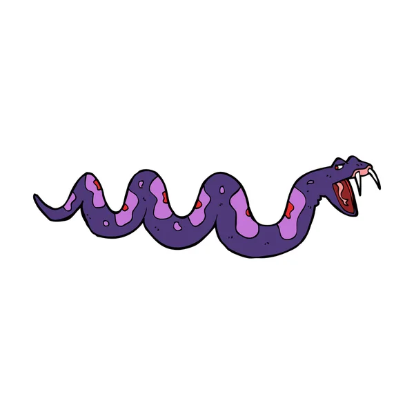 Serpiente venenosa de dibujos animados — Vector de stock